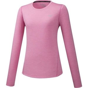 Mizuno IMPULSE CORE LS TEE rózsaszín XL - Hosszú ujjú női futó póló