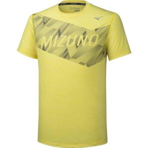 Mizuno IMPULSE CORE GRAPHIC TEE sárga XL - Férfi rövid ujjú futópóló