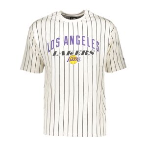 Rövid ujjú póló New Era New Era LA Lakers Pinstripe Wordmark T-Shirt