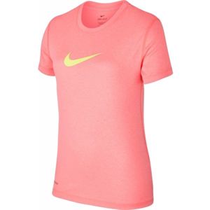 Nike LEGEND SS TOP YTH rózsaszín M - Lány sportpóló