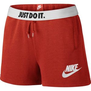 Nike RALLY LOGO piros S - Női rövidnadrág