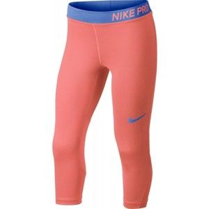 Nike PRO CAPRI rózsaszín M - Legging lányoknak