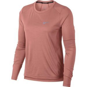 Nike MILER TOP LS rózsaszín XL - Női futópóló
