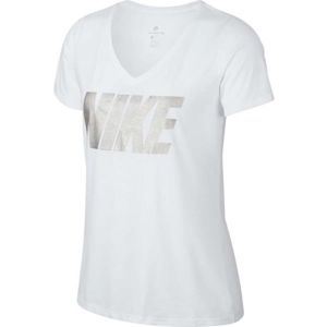 Nike NSW TEE NIKE MTLC BLOCK fehér S - Női póló