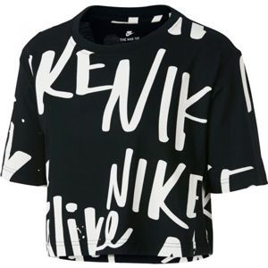 Nike W NSW TEE NIKE AOP CROP fekete L - Női póló