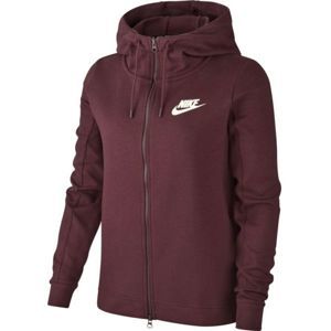 Nike NSW AV15 HOODIE FZ bordó S - Női kapucnis pulóver