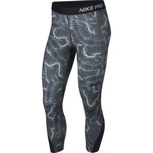 Nike CROP PRT CHAIN FEATHER fekete XS - Női legging sportoláshoz