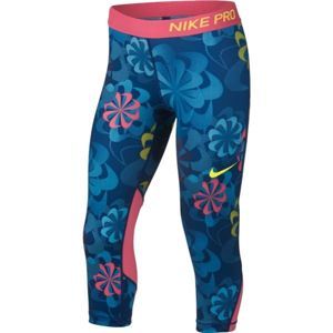 Nike NP CAPRI AOP1 kék XS - Lányos legging sportolásra