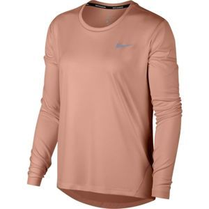 Nike MILER TOP LS rózsaszín L - Női póló