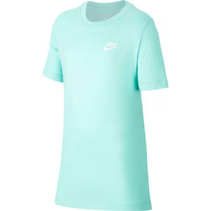 Nike NSW TEE EMB FUTURA B Fiús póló, türkiz, méret S