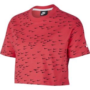 Nike NSW ESSNTL TOP SS CROP SWSH W piros XL - Női crop top