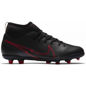 Nike JR SUPERFLY 7 CLUB FG/MG Fiú futballcipő, fekete,piros, méret 35