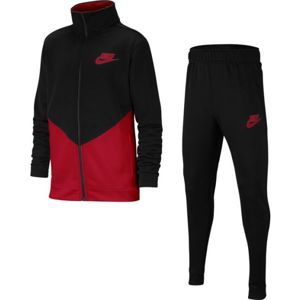 Nike B NSW CORE TRK STE PLY FUTURA Gyerek sportos melegítő szett, fekete,piros, méret