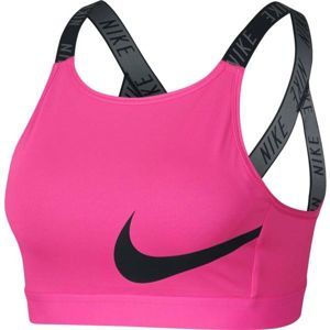 Nike CLASSIC LOGO BRA 2 Sportmelltartó, rózsaszín,fekete,szürke, méret