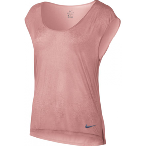Nike BRTHE TOP SS COOL W rózsaszín S - Női futófelső