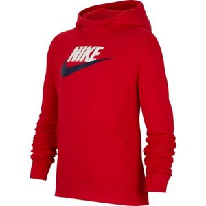 Nike NSW PO HOODIE CLUB FLC HBR piros XL - Fiú pulóver