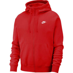 Nike NSW CLUB HOODIE FZ BB M piros S - Férfi pulóver
