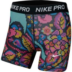 Nike NP BOY SHORT PRINT FEMME fekete L - Lány rövidnadrág