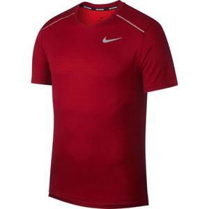 Nike MILER TECH TOP SS M piros S - Férfi póló futáshoz