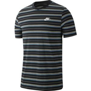 Nike NSW TEE STRIPE SS fekete L - Férfi póló