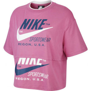 Nike NSW ICN CLSH SS TOP W rózsaszín M - Női póló