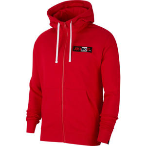 Nike NSW JDI HOODIE FZ FLC BSTR M piros XL - Férfi pulóver