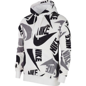 Nike NSW CLUB HOODIE PO BB AOP 1 M fehér L - Férfi pulóver