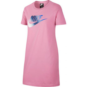 Nike NSW TSHIRT DRESS FUTURA G rózsaszín XS - Lány ruha