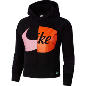 Nike NSW HOODIE FLC JDIY G fekete S - Lány pulóver