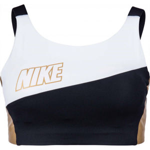 Nike SWOOSH MTLC LOGO BRA PAD Női sportmelltartó, fekete, méret