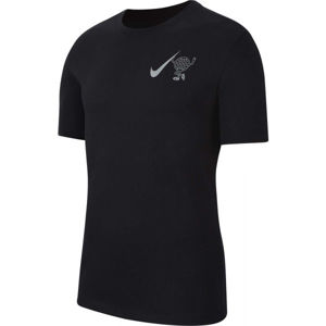 Nike DRY TEE WILD RUN GLOBEY M fekete XL - Férfi póló futáshoz