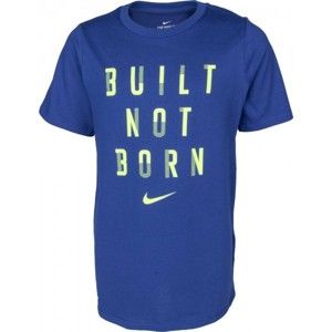 Nike DRY TEE BUILT NOT BORN B kék S - Fiú edzőpóló