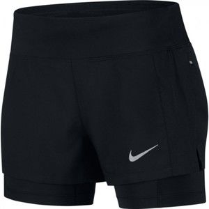 Nike ECLIPSE 2IN1 W fekete L - Női rövidnadrág futáshoz