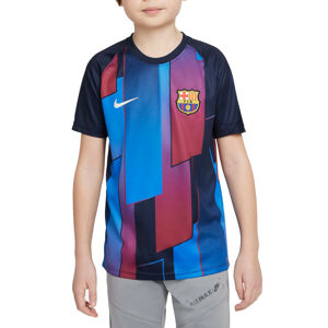 Rövid ujjú póló Nike FC Barcelona Big Kids Pre-Match Short-Sleeve Soccer Top