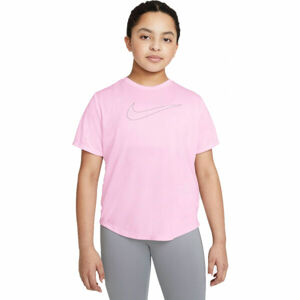 Nike DF ONE SS TOP GX G Lány póló, rózsaszín, veľkosť XL