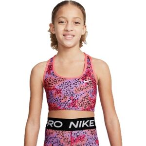 Nike G NK DF SWOOSH AOP REV BRA Lány sportmelltartó, rózsaszín, méret M