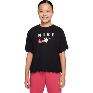 Nike NSW TEE ENERGY BOXY FRILLY Lány póló, fekete, méret