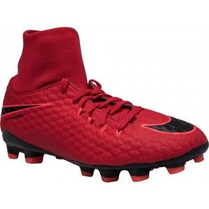 Nike HYPERVENOM PHELON III JR DF FG piros 5Y - Futballcipő gyerekeknek