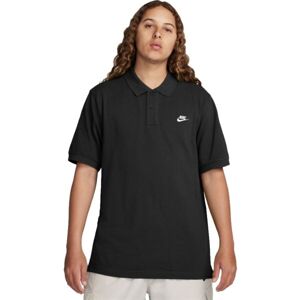 Nike CLUB Férfi galléros póló, fekete, méret
