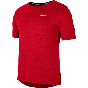 Nike DRI-FIT MILER Férfi futópóló, piros, veľkosť L