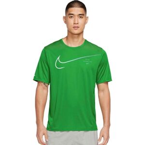 Nike M NK DF UV RUN DVN MILER GX SS Férfi futópóló, zöld, méret
