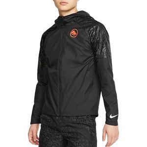 Nike M NK ESSNTL JKT EKIDEN Kapucnis kabát - Fekete - XL