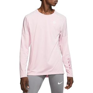 Nike M NK RISE 365 TOP LS HYBRID FF Hosszú ujjú póló - Rózsaszín - S