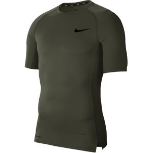 Nike M NP TOP SS TIGHT Kompressziós póló - Zöld - XXL