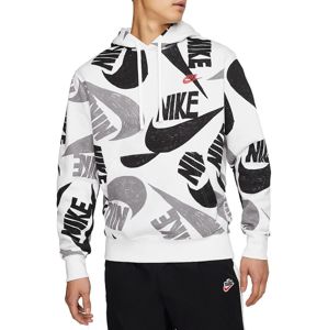Nike M NSW CLUB HOODIE PO BB AOP 1 Kapucnis melegítő felsők - Fehér - L