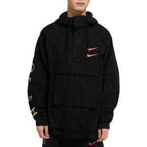 Nike M NSW SWOOSH WOVEN JKT Kapucnis kabát - Fekete - S