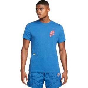 Nike M NSW TEE ESS+SPRT 2 Férfi póló, kék, veľkosť L