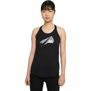 Nike DRI-FIT ELASTIKA Női edzőtrikó, fekete, méret XS