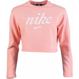 Nike NSW CREW CROP WSH Női pulóver, rózsaszín, méret L