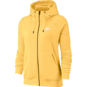 Nike NSW ESSNTL HOODIE FZ FLC W sárga S - Női pulóver